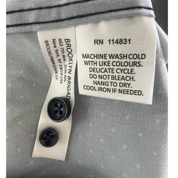 Brooklyn Brigade Slim Fit Wrinkle Resistant Cool Tech Long Sleeve Dress Shirt - Picture 10 of 12